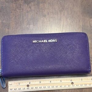 Michael Kors Violet Zip-Around Wallet